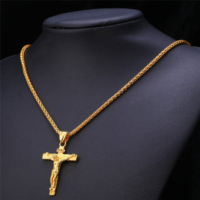 collier croix de jesus homme