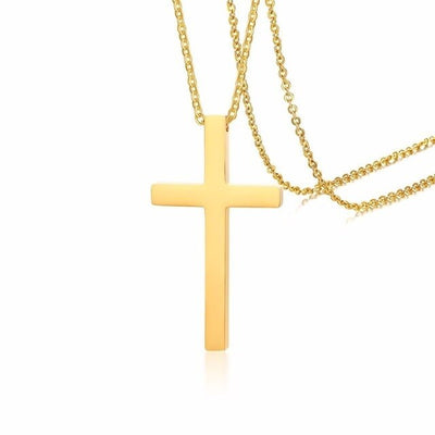 collier homme or croix