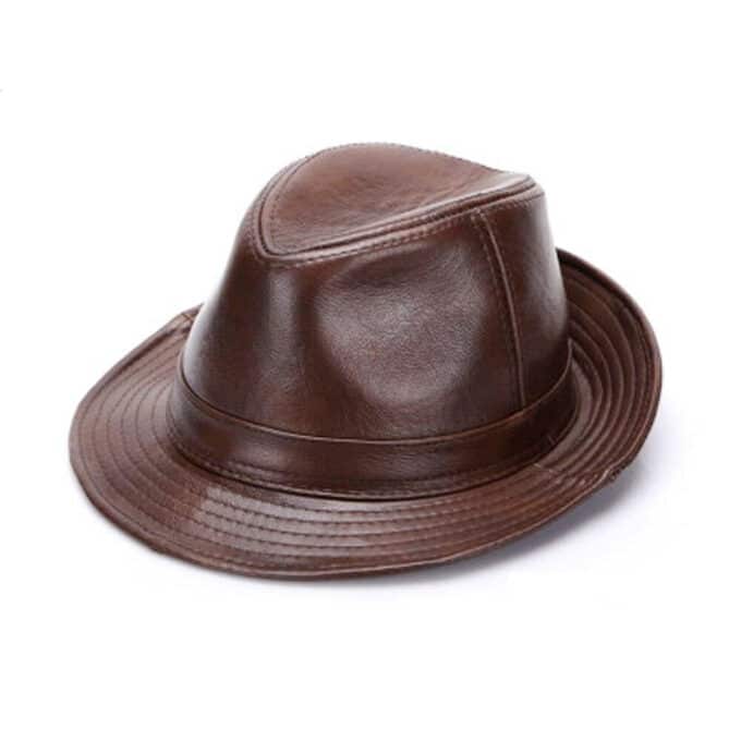 Chapeau cuir Genoite : Style et qualité en cuir véritable pour un look tendance