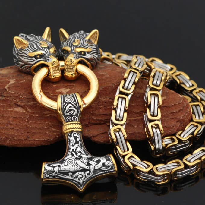 Collier viking homme