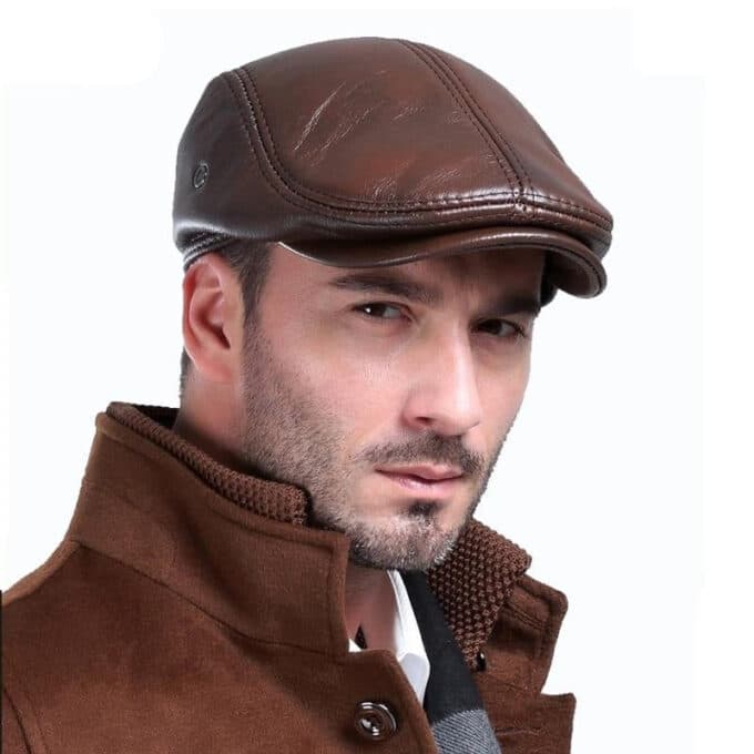 Béret en cuir Ratchet : Style et qualité pour un look tendance